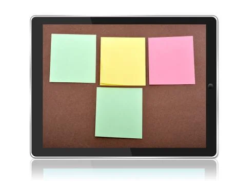 Planning your Day - Notepad in Tablet Stock Photos