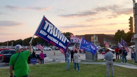 PLANO, TX - 11/06/2020: Post-Election Trump Rally Stock Footage 142714255