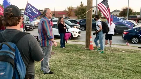 PLANO, TX - 11/06/2020: Post-Election Trump Rally Stock Footage 142714307