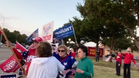 PLANO, TX - 11/06/2020: Post-Election Trump Rally Stock Footage 142714823