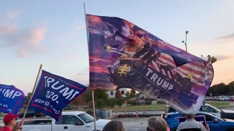 PLANO, TX - 11/06/2020: Post-Election Trump Rally Stock Footage 142714858
