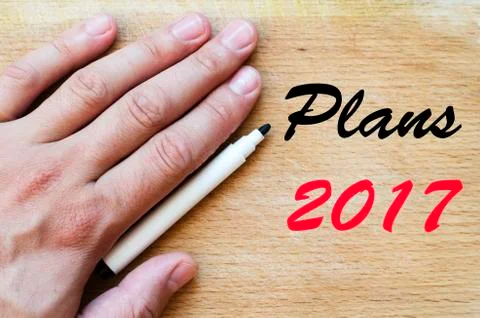 Plans 2017 text concept Stock Photos