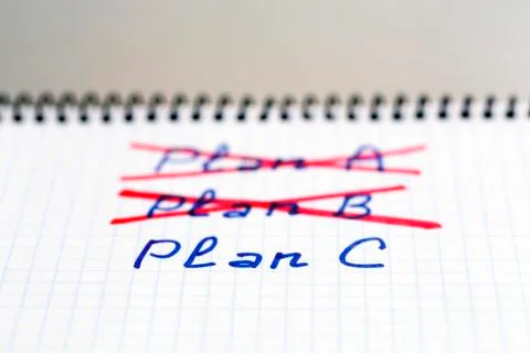 Plans A and B failed we need plan C Foto stock
