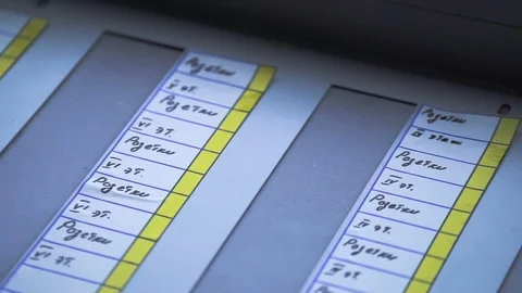 Plans and text on construction Stock Footage 90190698