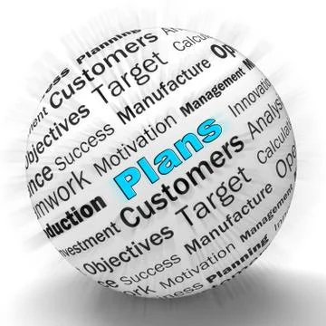 Plans concept icon means preparation and organisation of a proje Illustrazione stock