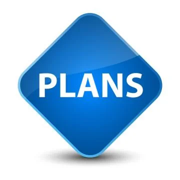 Plans elegant blue diamond button Stock Illustration