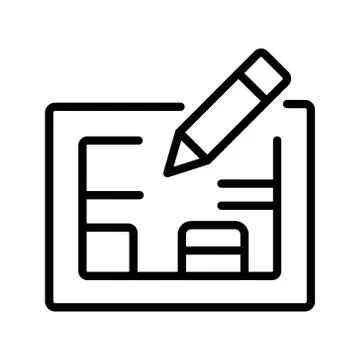 Plans Project, write icon Symbol Illustration Design Stock Illustration