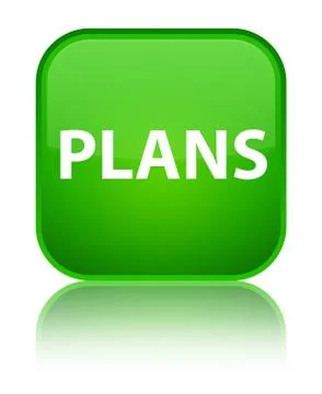 Plans special green square button Stock Illustration