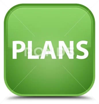 Plans special soft green square button 스톡 일러스트