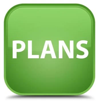 Plans special soft green square button Stock Illustration
