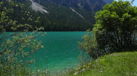 Plansee lake, tyrol, austria Stock Footage 24950107