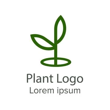 Plant abstract logo Illustrazione stock