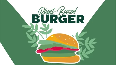 Plant based burger day Stock Footage 306994469