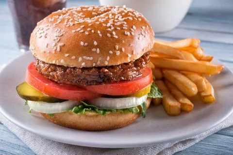 Plant Based Burger Foto stock