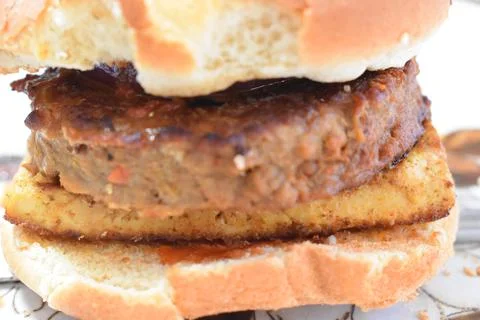 Plant-based burger with Tofu Foto stock