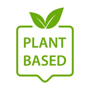 Plant based icon vector healthy food symbol vegan badge, vegetarian sign for Stock-Illustration