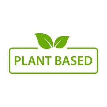 Plant based icon vector healthy food symbol vegan badge, vegetarian sign fo.. Stock-Illustration