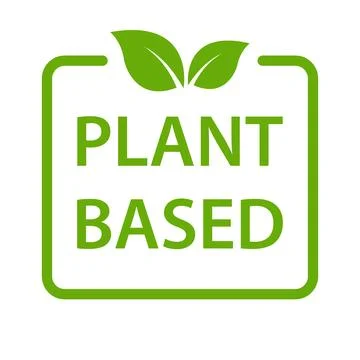 Plant based icon vector healthy food symbol vegan badge, vegetarian sign fo.. Stock Illustration