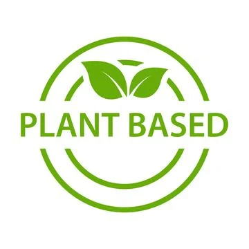 Plant based icon vector healthy food symbol vegan badge, vegetarian sign 스톡 일러스트
