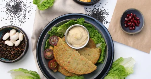 Plant based meat, top view, rotation Stock Footage 224023128