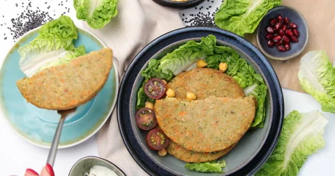 Plant based meat, top view, rotation Stock Footage 225406949