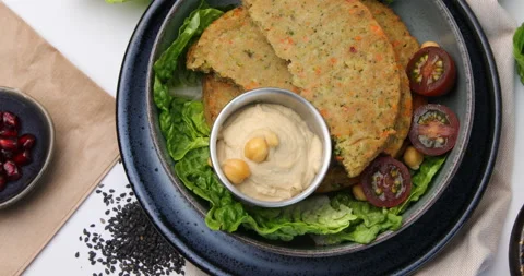 Plant based meat, top view, rotation Stock Footage 229240768