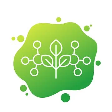 Plant-based protein icon, line design Stock Illustration