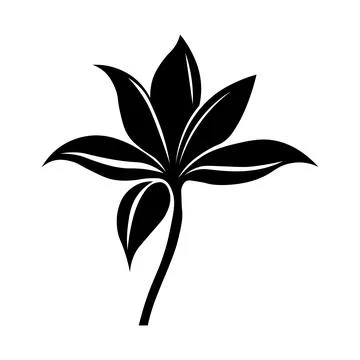 Plant black vector icon on white background Stock Illustration