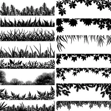 Plant borders Stock-Illustration