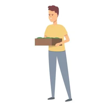 Plant box icon cartoon vector. Kid park Illustrazione stock