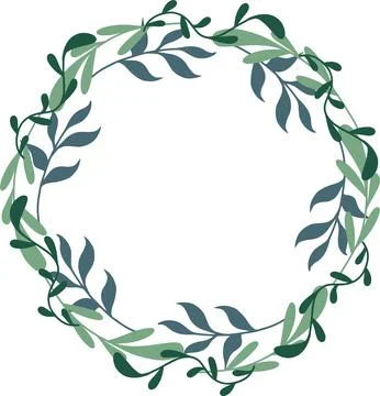 Plant circle frame Stock Illustration