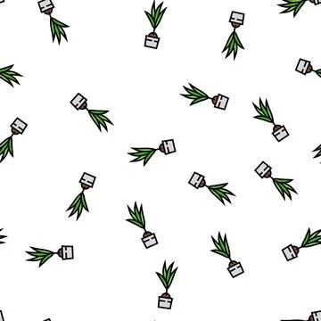 Plant coconut coco vector seamless pattern Stock Illustration