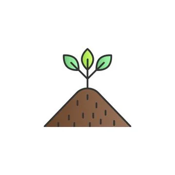 Plant color gradient vector icon Stock Illustration