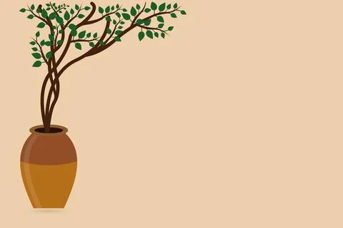 Plant copy space Stock Illustration