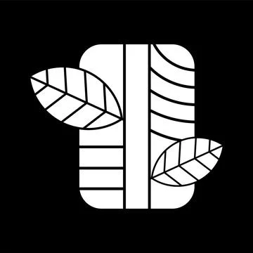 Plant cube logo Stock Illustration