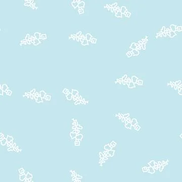 Plant cucumber line seamless pattern Stock Illustration