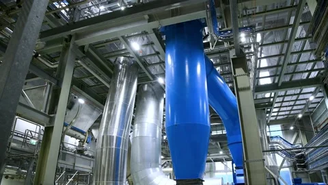 A plant for deep processing of corn grains. Stock Footage 324855881