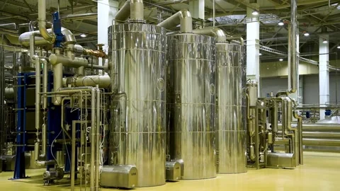 A plant for deep processing of corn grains. Stock Footage 324855926