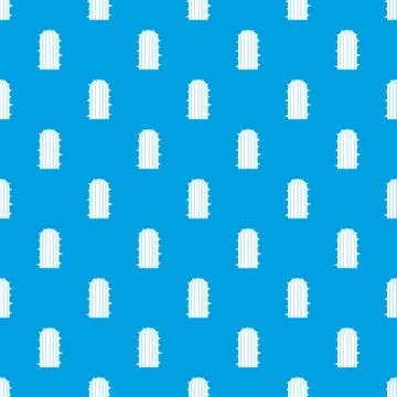 Plant of desert pattern seamless blue Stock Illustration