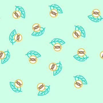 Plant dna agri tech vector seamless pattern Illustrazione stock