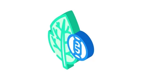 Plant with dna genetic engineering isometric icon animation Stock Footage 327277066