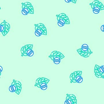 Plant with dna genetic engineering vector seamless pattern Stock Illustration