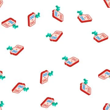 Plant dna selection isometric icon seamless pattern Illustrazione stock