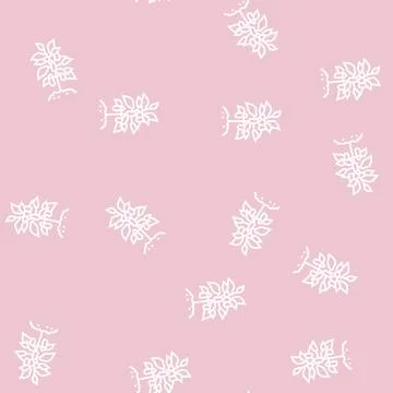 Plant eggplant line seamless pattern Stock Illustration