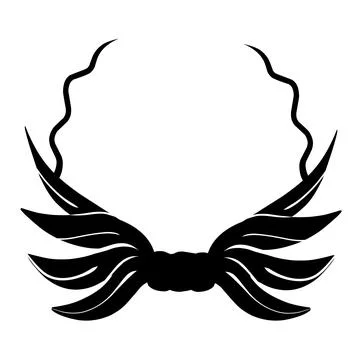 Plant element logo in rustic style. Herbal minimalist vector frame. Stock Illustration