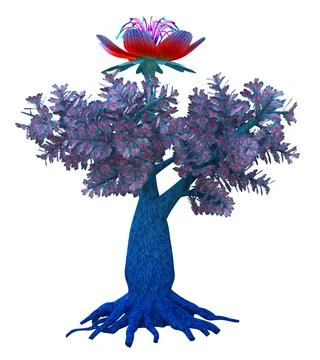 Plant of the fantasy isolated on white background Stock Illustration