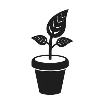 Plant flower icon in flat style. Sprout leaf vector illustration on isolate.. Stock Illustration