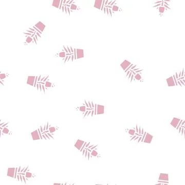 Plant flower pineapple glyph vector seamless pattern イラスト素材
