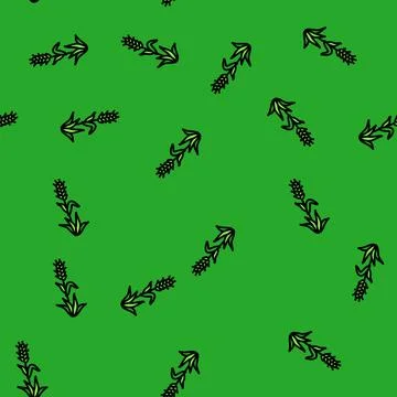 Plant green wheat vector seamless pattern Stock Illustration