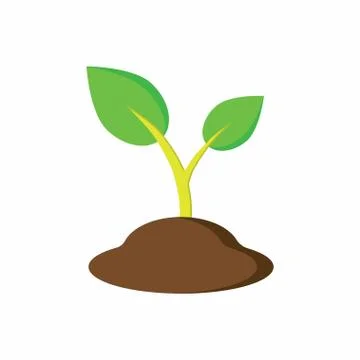 Plant in the ground Stock Illustration